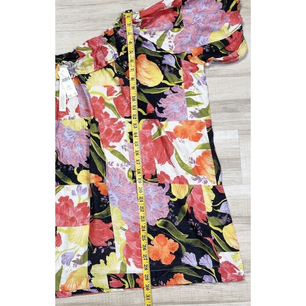 Anthropologie Yukiko Noritake One-Shoulder Mini Shift Dress. Size: M P Linen - Picture 7 of 10